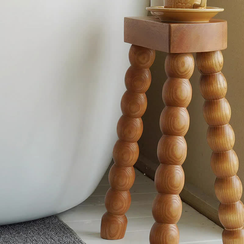 Retro Solid Wood Small Narrow Side Table