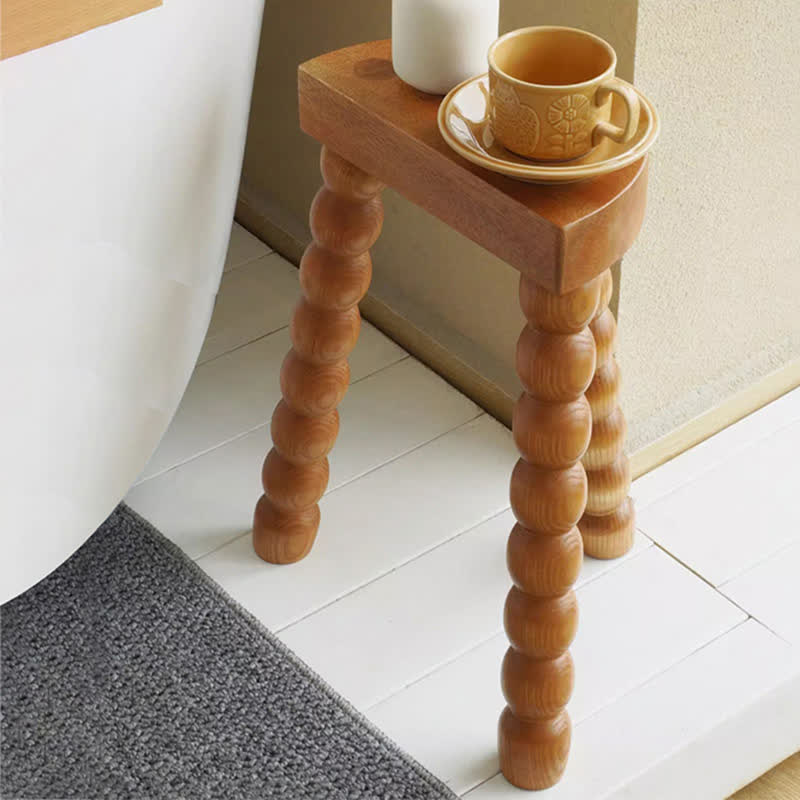 Retro Solid Wood Small Narrow Side Table