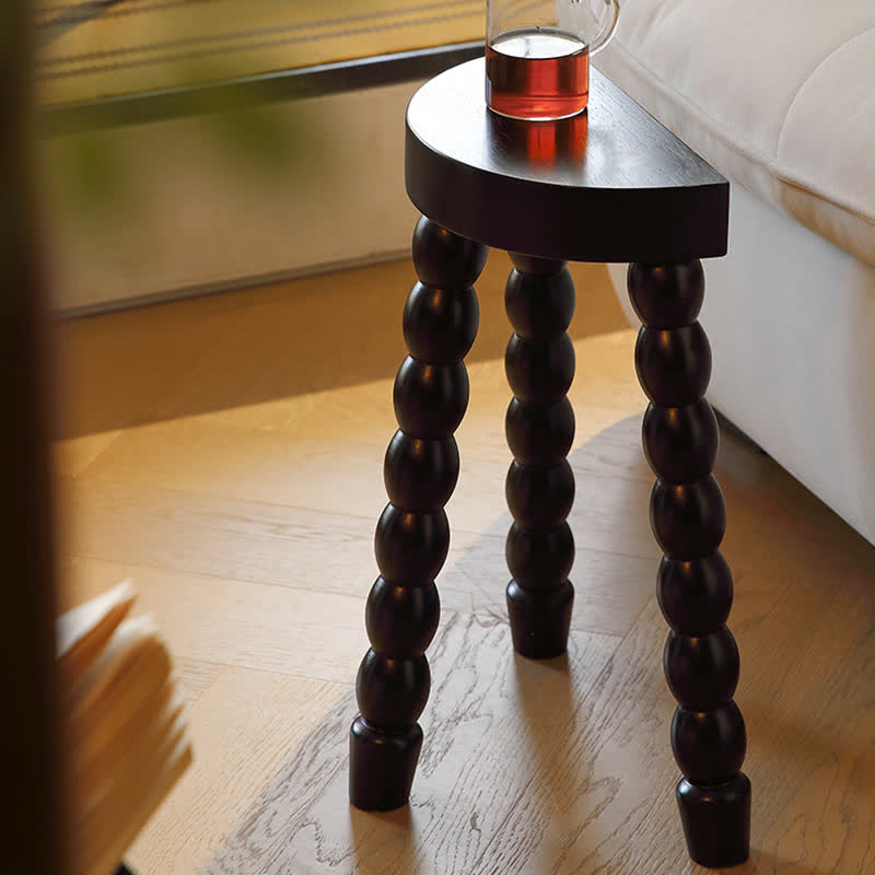 Retro Solid Wood Small Narrow Side Table