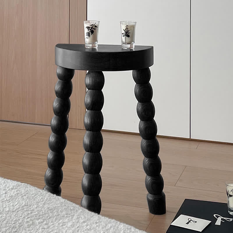 Retro Solid Wood Small Narrow Side Table