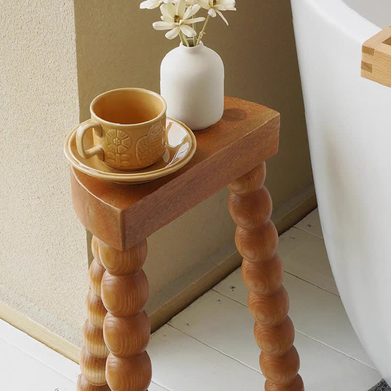 Retro Solid Wood Small Narrow Side Table