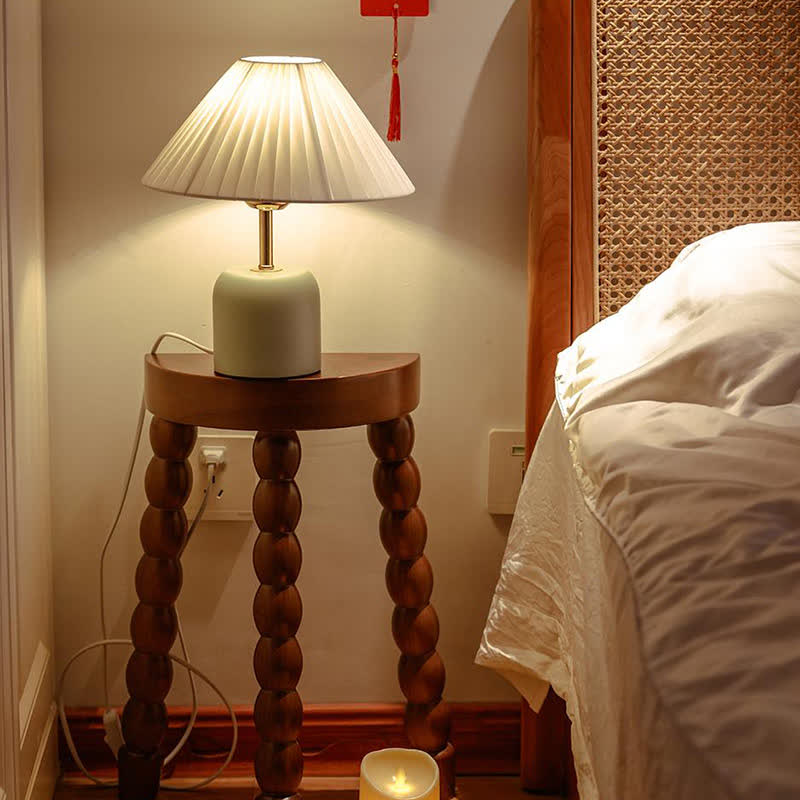 Retro Solid Wood Small Narrow Side Table