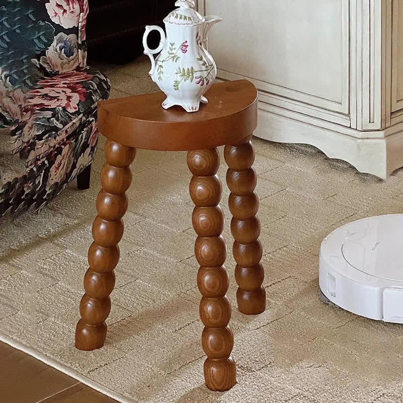 Retro Solid Wood Small Narrow Side Table