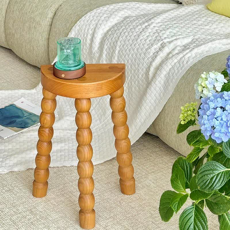 Retro Solid Wood Small Narrow Side Table