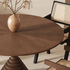 Solid Wood Parquetry Round Dining Table - image 7