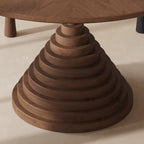 Solid Wood Parquetry Round Dining Table - image 6