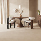 Solid Wood Parquetry Round Dining Table - image 3