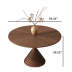 Solid Wood Parquetry Round Dining Table - image 8