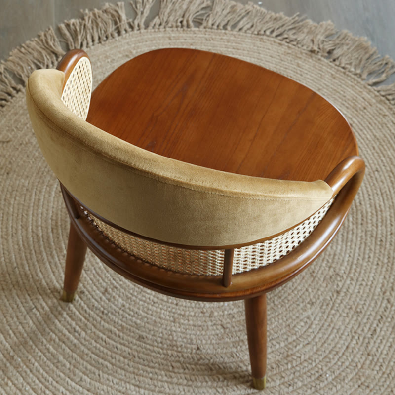 Minimalist Rattan-woven Solid Wood Dining Table Sets