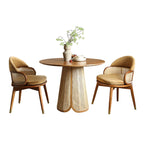 Minimalist Rattan-woven Solid Wood Dining Table Sets - image 1