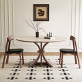 Walnut Tree-shaped Solid Wood Dining Table - Walnut - W47.24" x D47.24" x H29.53" - image 0