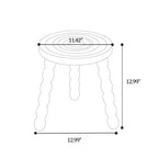 Retro Solid Wood Round Tripod Legs Side Table - image 24