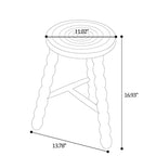 Retro Solid Wood Round Tripod Legs Side Table - image 25