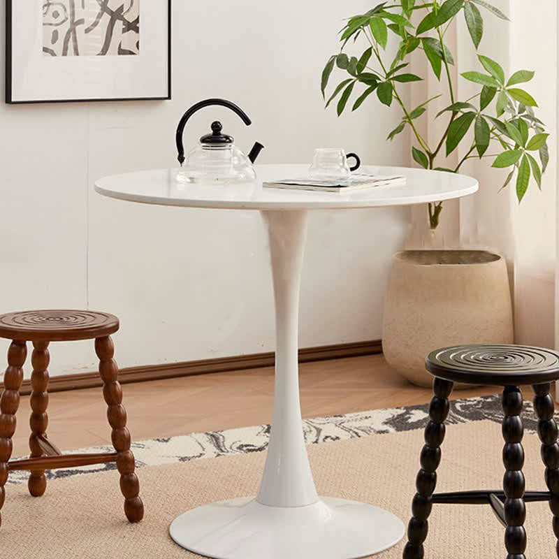 Retro Solid Wood Round Tripod Legs Side Table