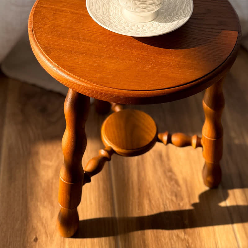 Rustic Solid Wood Accent Table Side Table - image 9