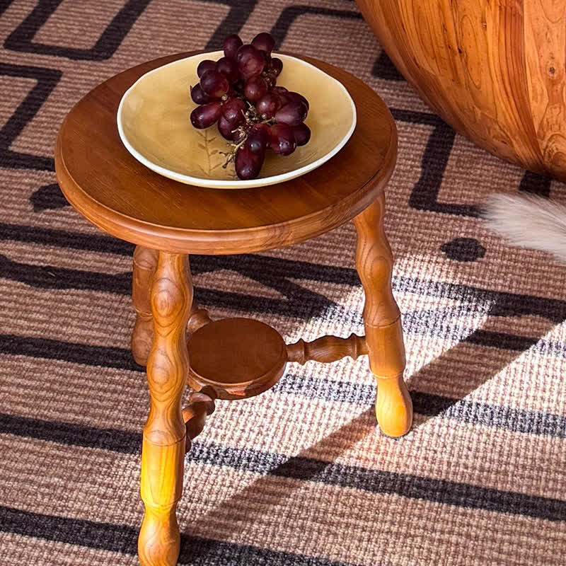 Rustic Solid Wood Accent Table Side Table