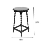 Retro Solid Wood Four Legs Side Table - Black - 11.61"W x 11.61"D x 18.5"H - image 9