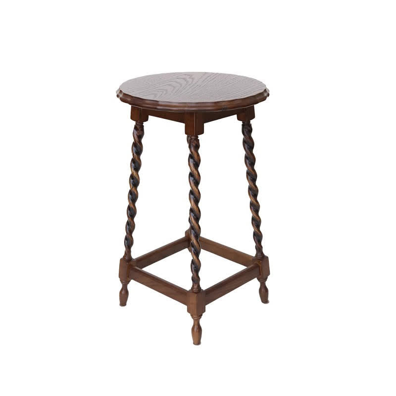 Retro Solid Wood Four Legs Side Table