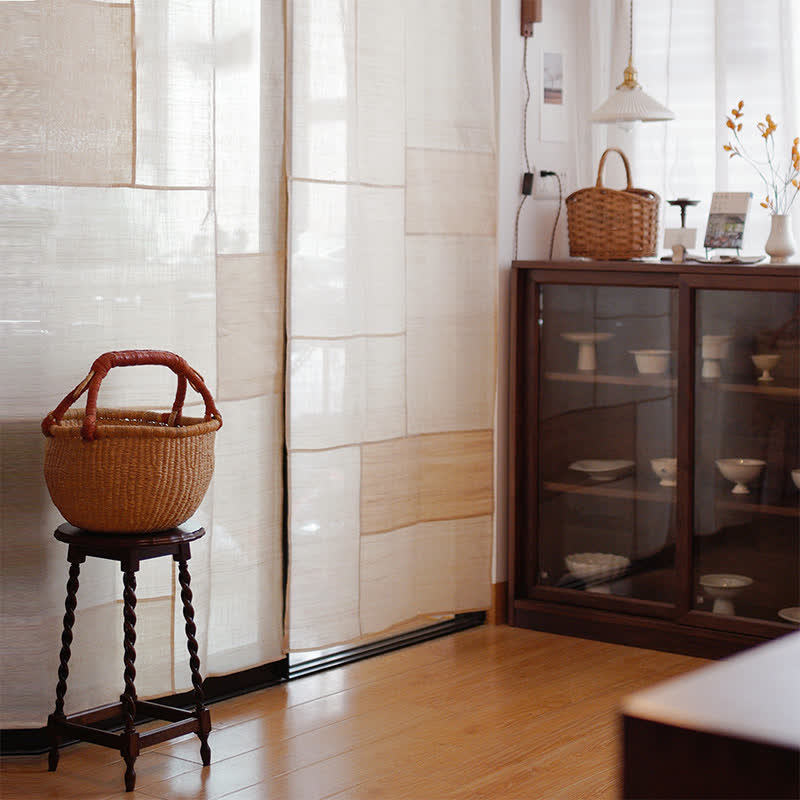 Retro Solid Wood Four Legs Side Table