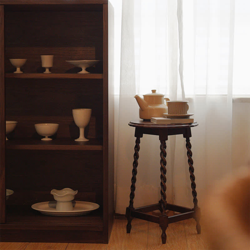 Retro Solid Wood Four Legs Side Table