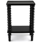 Retro Solid Wood Rectangular Side Table - image 5