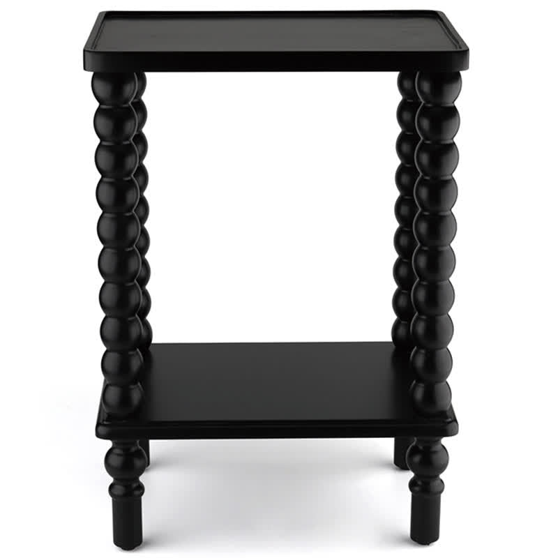 Retro Solid Wood Rectangular Side Table - image 5