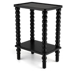 Retro Solid Wood Rectangular Side Table - image 1