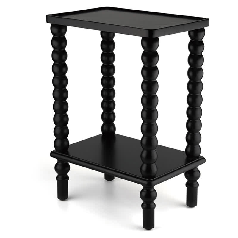 Retro Solid Wood Rectangular Side Table