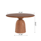 5-piece Round Sintered Stone Dining Table With Black Leather Dining Chairs - image 7