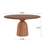 5-piece Round Sintered Stone Dining Table With Black Leather Dining Chairs - image 9