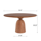 5-piece Round Sintered Stone Dining Table With Black Leather Dining Chairs - image 8