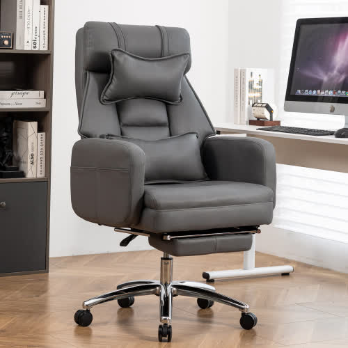 Swivel Ergonomic Office Chair - Dark Grey - 29.92"W x 25.19"L x 42.52"H - image 14