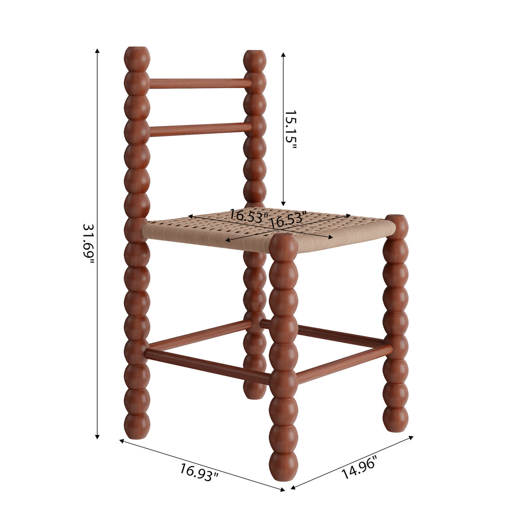 Dining Room Rattan Gourd Legs Chairs - image 11