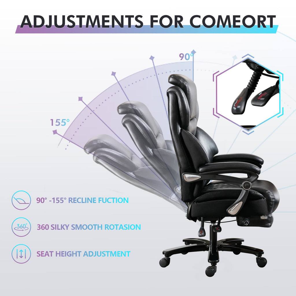 Leather Reclining Comfortable Office Chair