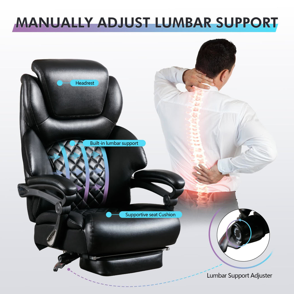 Leather Reclining Comfortable Office Chair - image 3