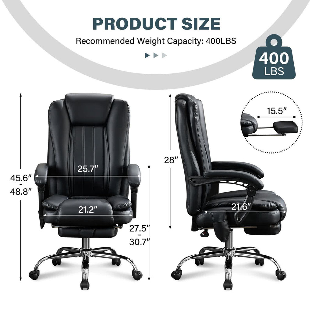 Leather Reclining Massage Office Chair