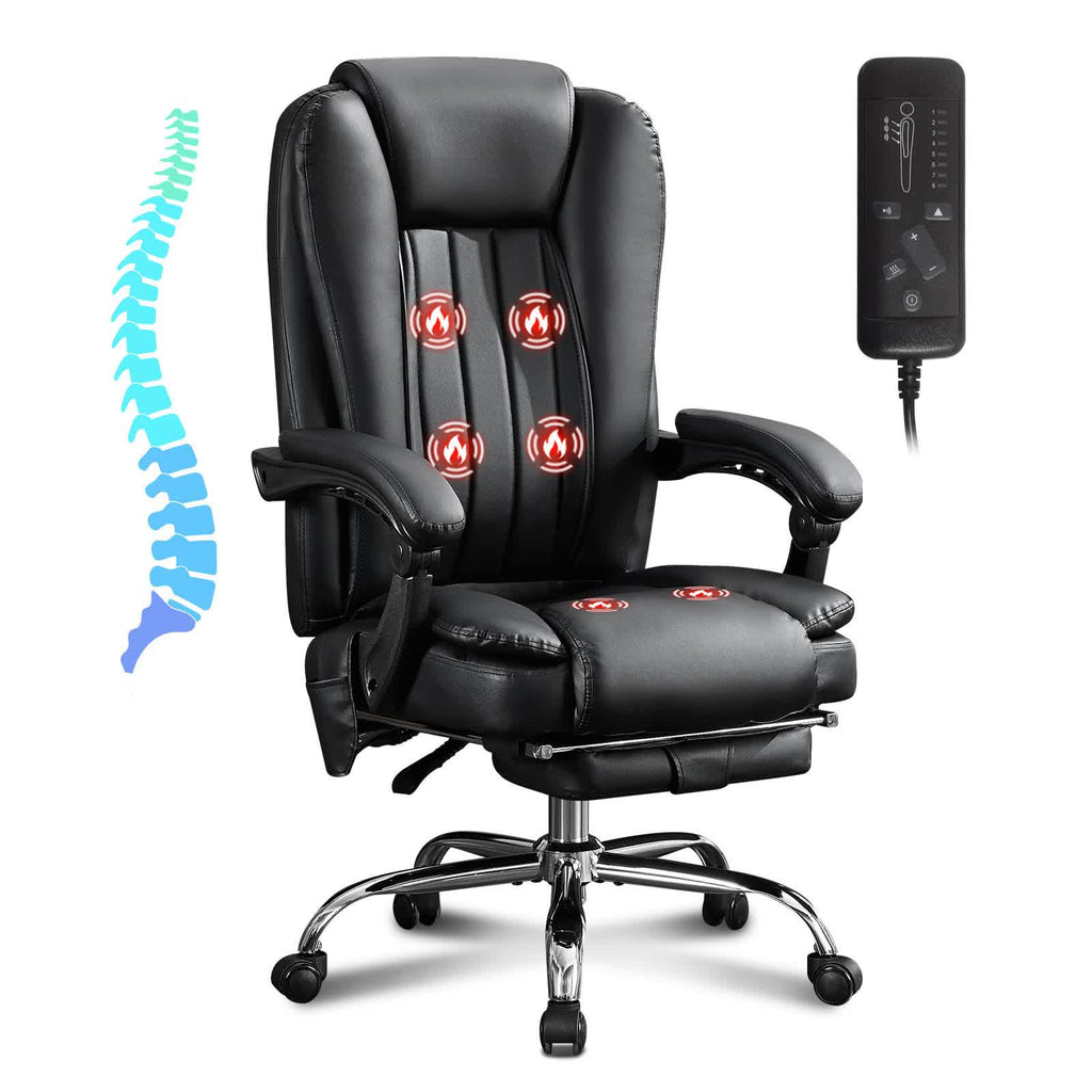 Leather Reclining Massage Office Chair  - image 1