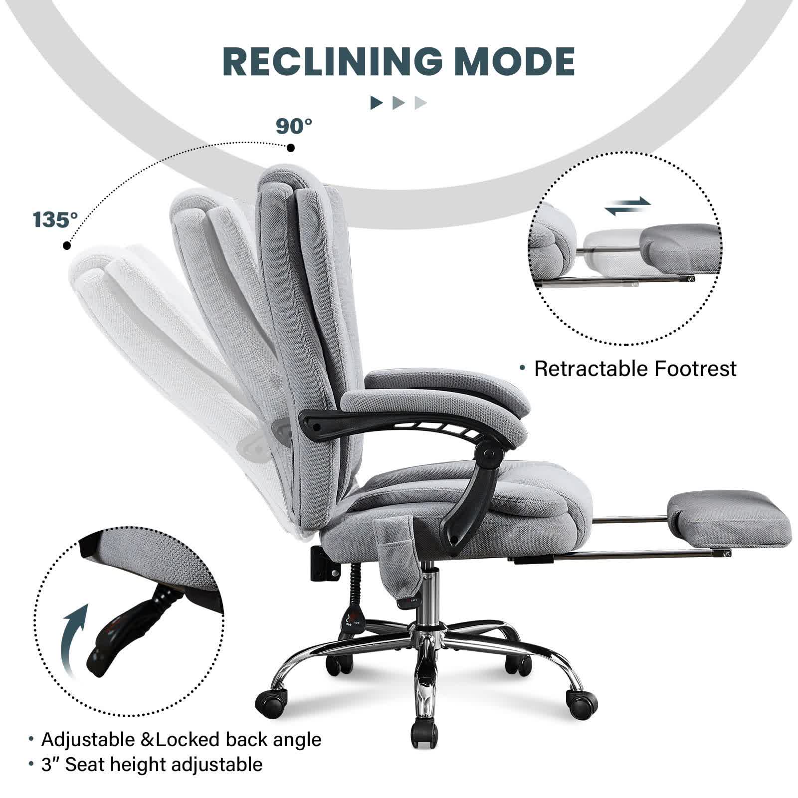 Leather Reclining Massage Office Chair