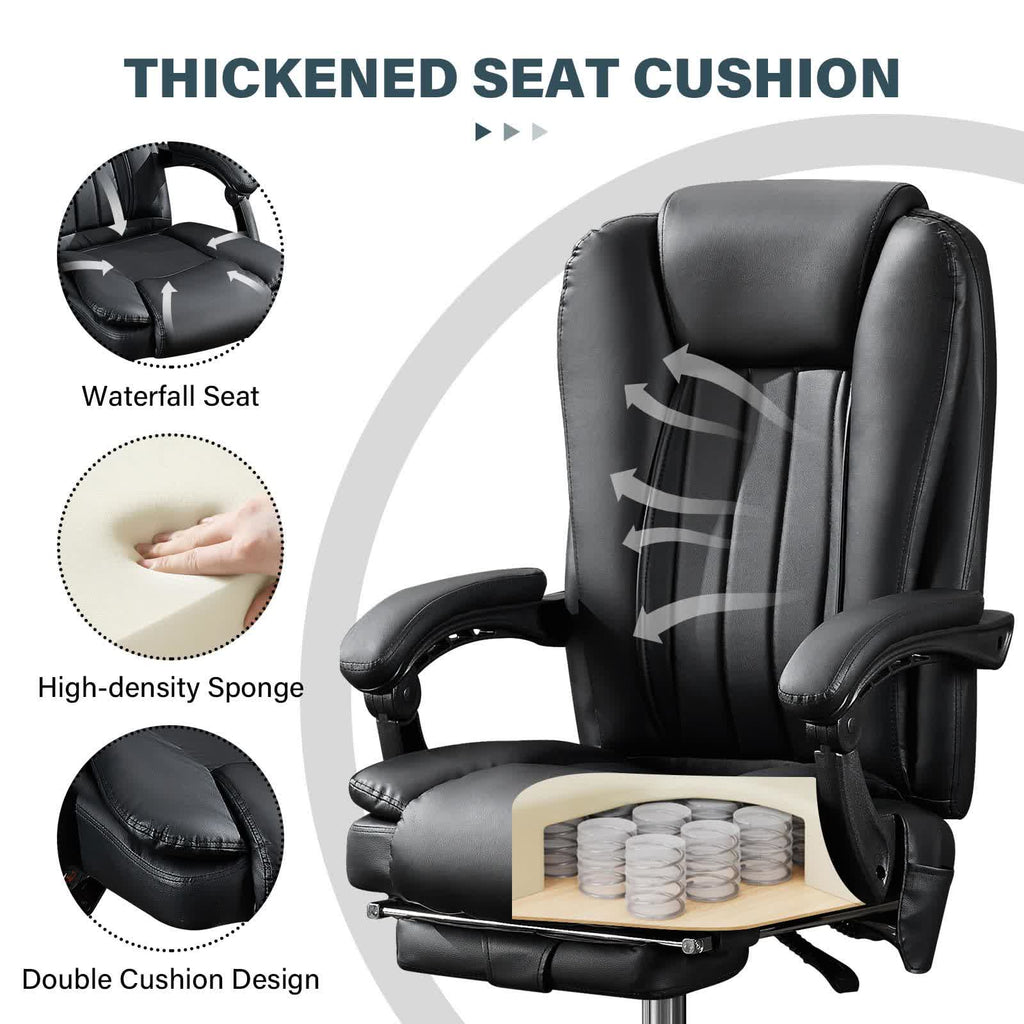 Leather Reclining Massage Office Chair  - image 3