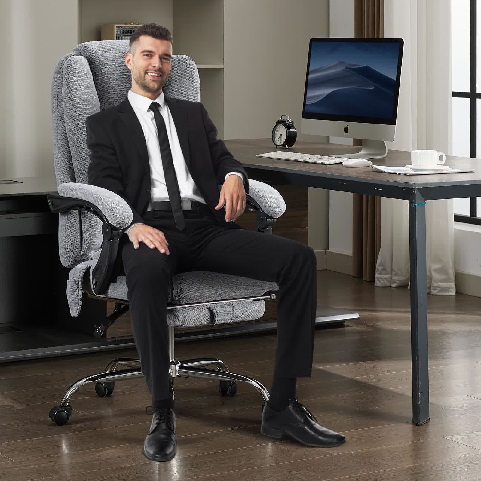Leather Reclining Massage Office Chair  - image 2