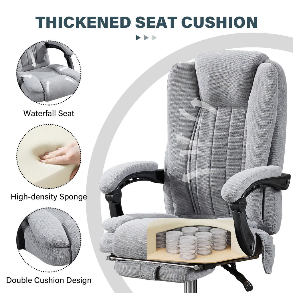 Leather Reclining Massage Office Chair  - image 9