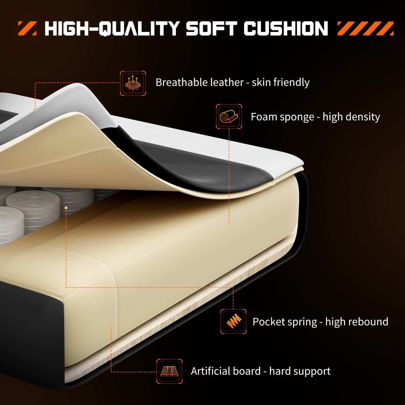 Swivel Ergonomic PU Leather Recliner