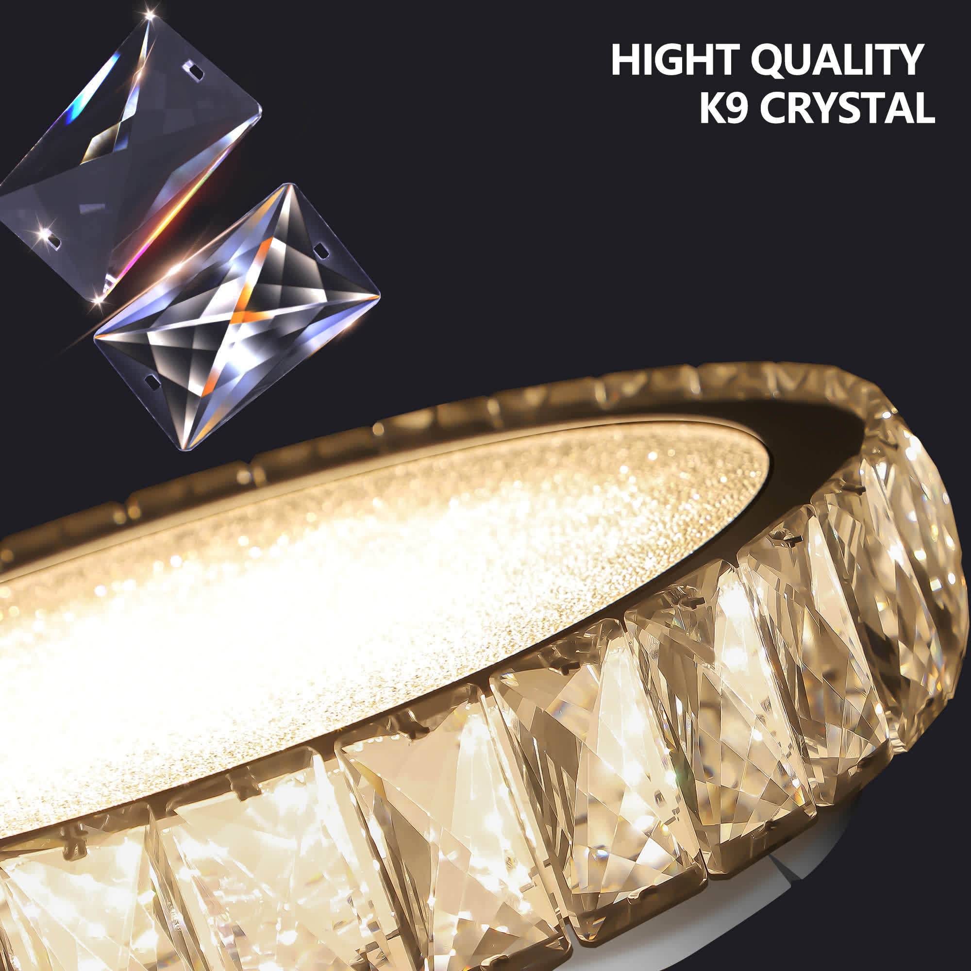 Modern Dimmable Crystal LED