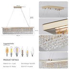 Modern Rectangle Raindrop Crystal Chandelier(No Bulb) - image 16