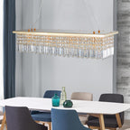 Modern Rectangle Raindrop Crystal Chandelier(No Bulb) - image 12