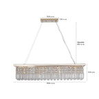 Modern Rectangle Raindrop Crystal Chandelier(No Bulb) - image 19