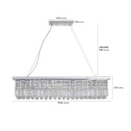 Modern Rectangle Raindrop Crystal Chandelier(No Bulb) - image 8