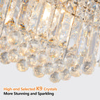 Modern Rectangle Raindrop Crystal Chandelier(No Bulb) - image 15