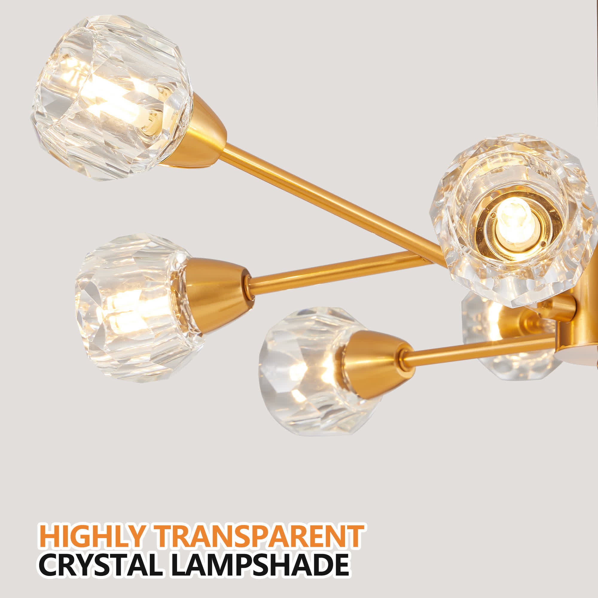 Modern Luxury Crystal Chandelier(No Bulb)