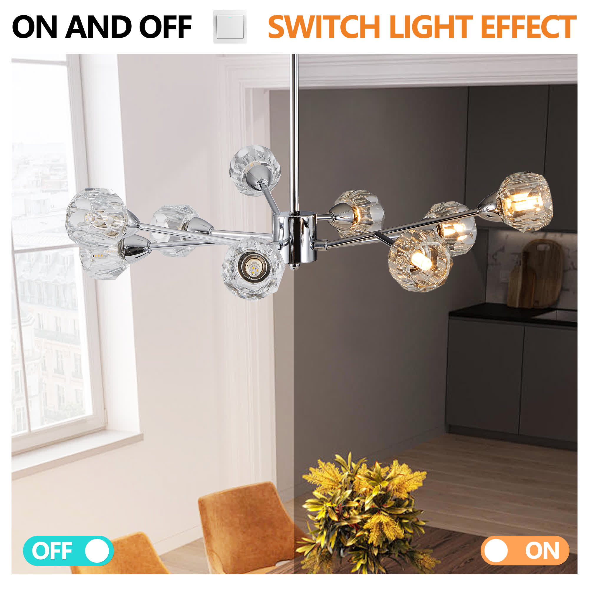 Modern Luxury Crystal Chandelier(No Bulb) - image 8